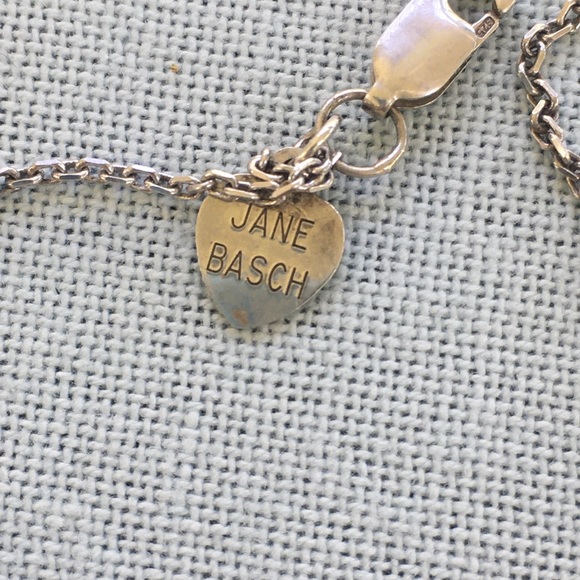 Jane Basch Designs Monogram Necklace Crystal Chain - Picture 4 of 11